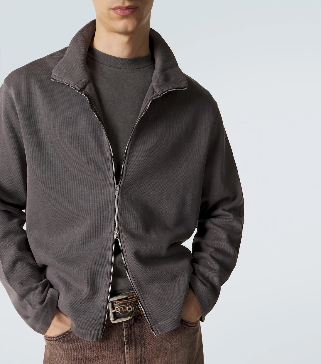 Our Legacy - Shrunken cotton zip-up sweatshirt