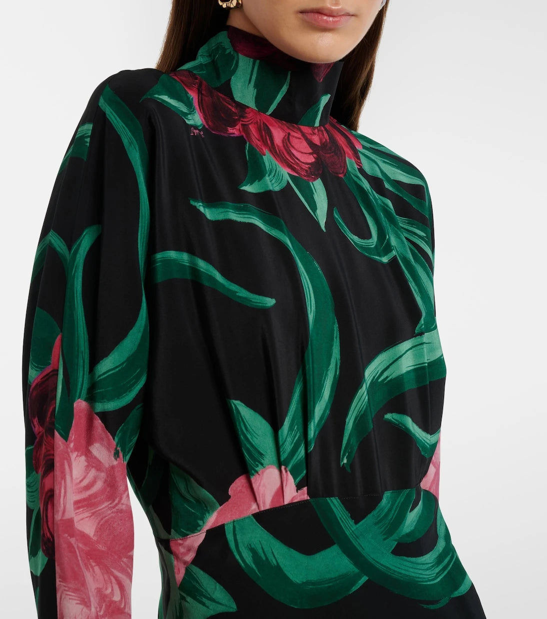 La DoubleJ - Gilda floral silk midi dress