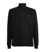 Polo Ralph Lauren Black Cotton Quarter-Zip Sweater