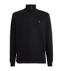 Polo Ralph Lauren Black Cotton Quarter-Zip Sweater