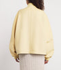 Yellow Virgin Wool Bomber Jacket