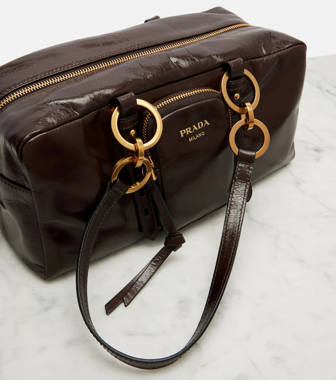 Prada - Prada Dangle Medium leather shoulder bag