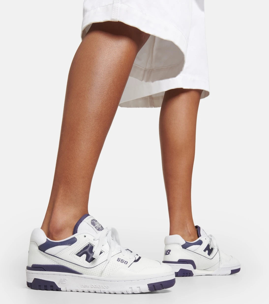 New Balance - حذاء سنيكرز 550 جلدي