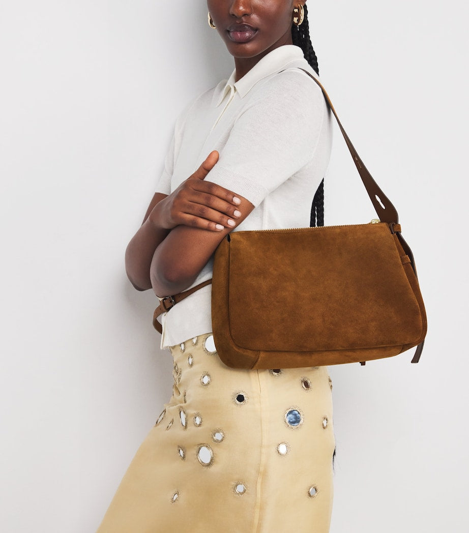 Suede Romy Shoulder Bag