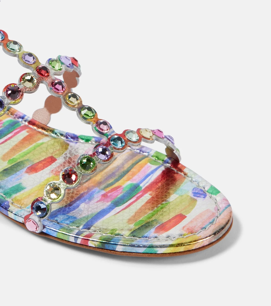 Aquazzura - Tequila embellished leather sandals