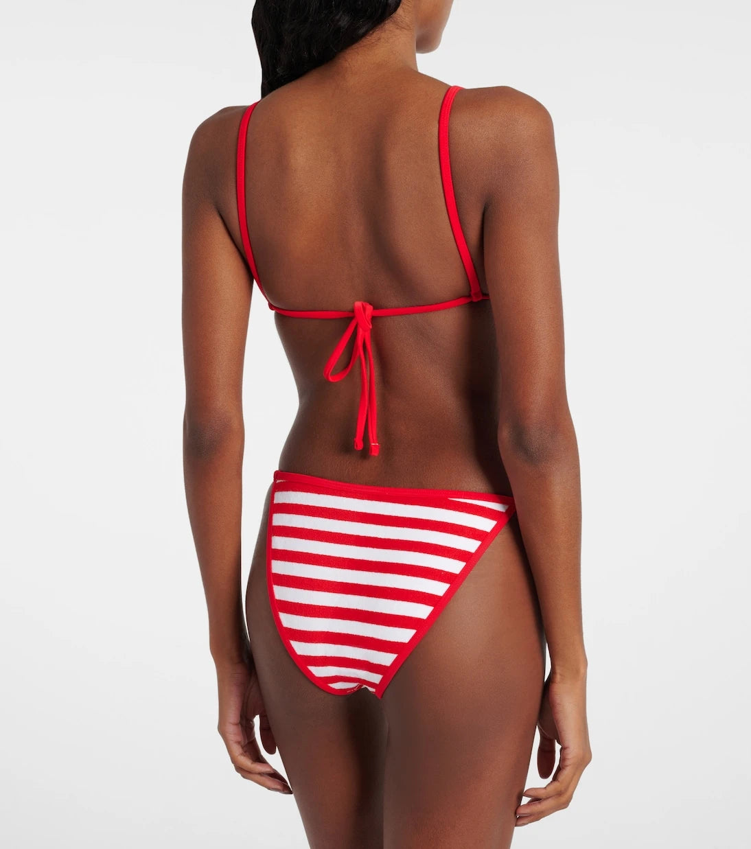Jade Swim - Bare Minimum striped terry bikini bottoms