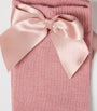 Meia Pata Satin-Bow Knee-High Socks