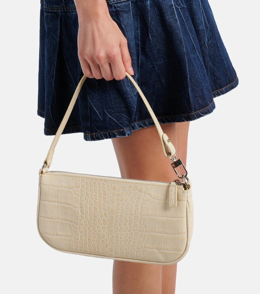 By Far - Rachel croc-effect leather shoulder bag
