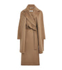 Beige Virgin Wool Silk-Lined Overcoat