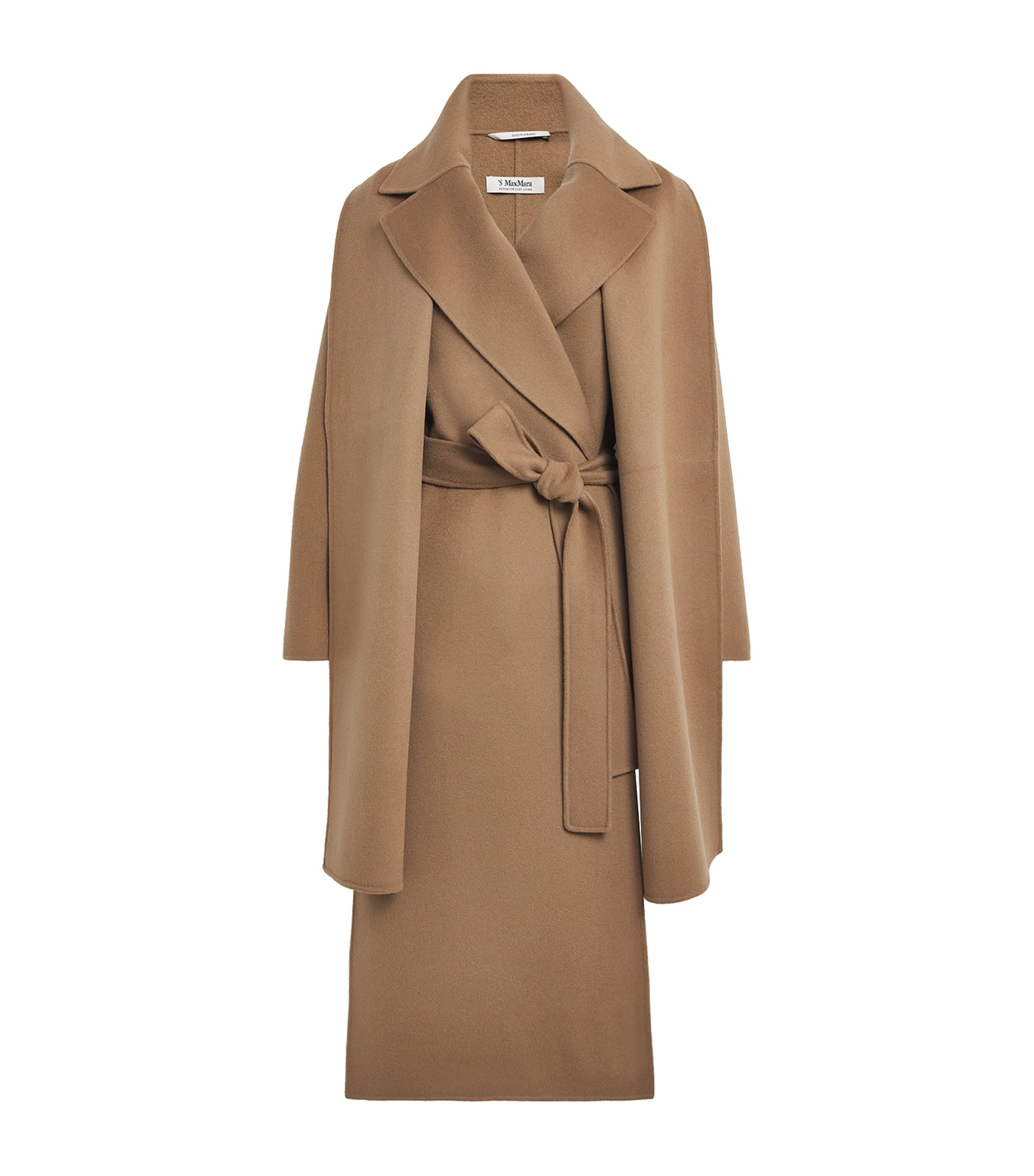 Virgin Wool Silk-Lined Overcoat HAZELNUT BROWN