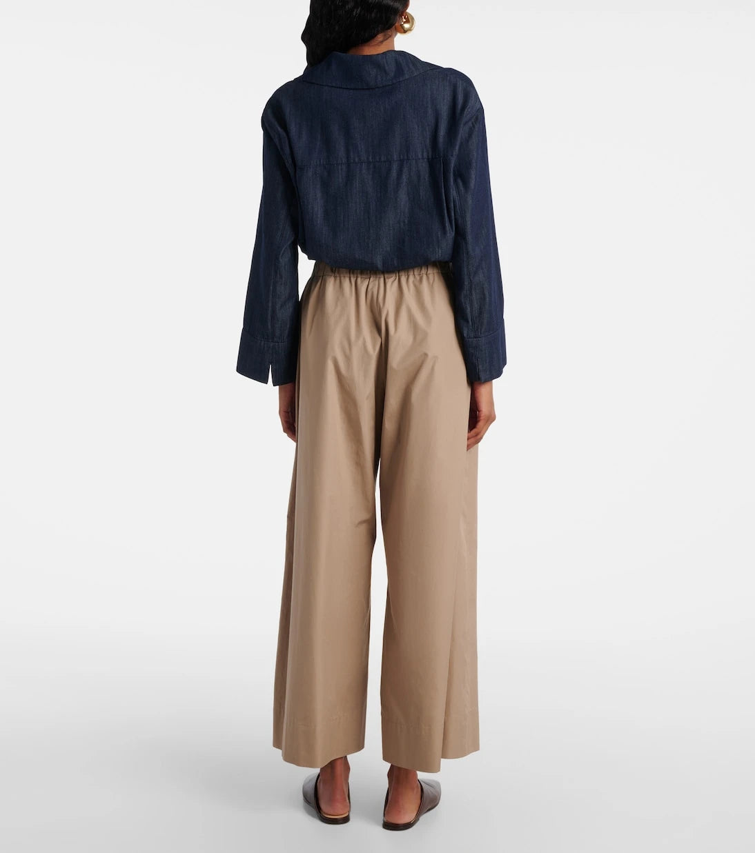 'S Max Mara - Auero cotton poplin wide-leg pants