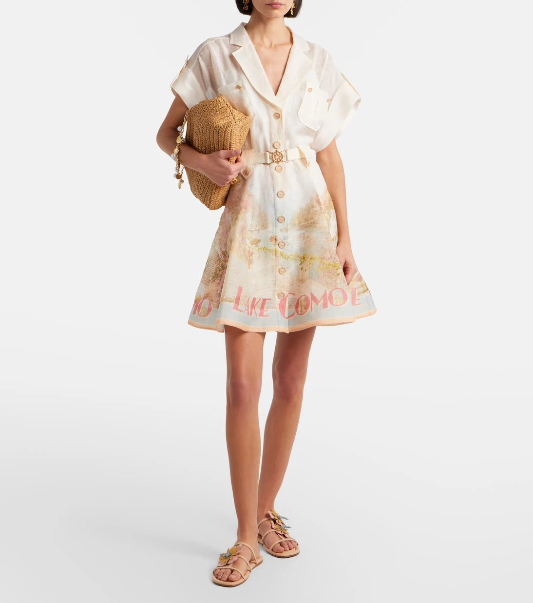 Zimmermann - Lilia floral-appliqué leather sandals