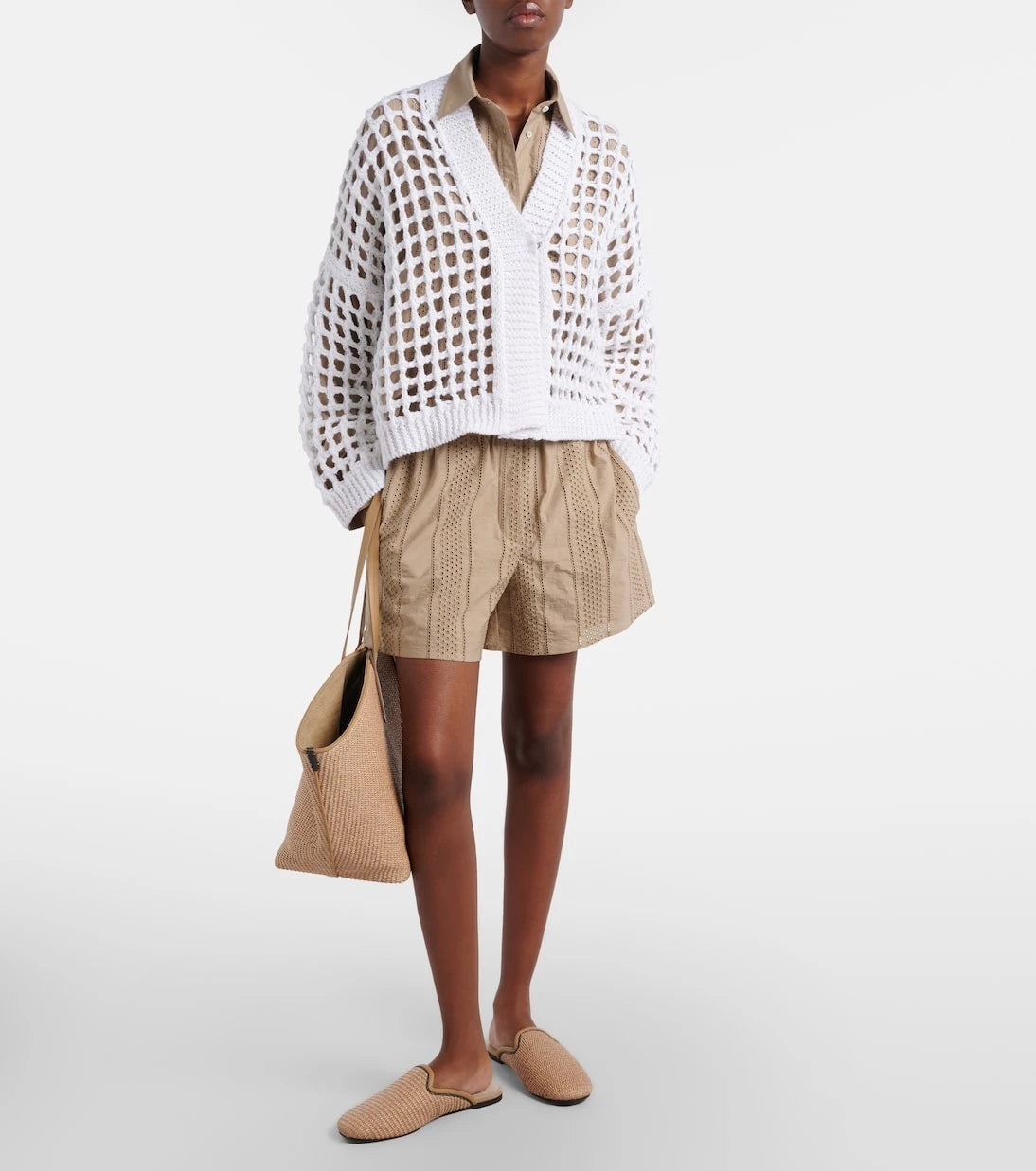 Brunello Cucinelli - Open-knit cotton cardigan