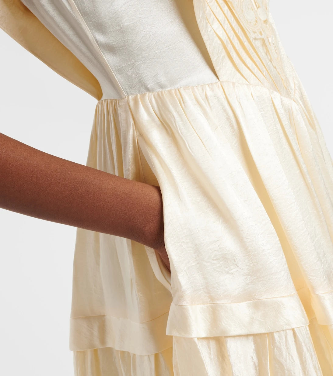 Xu Zhi - Lace-trimmed maxi dress