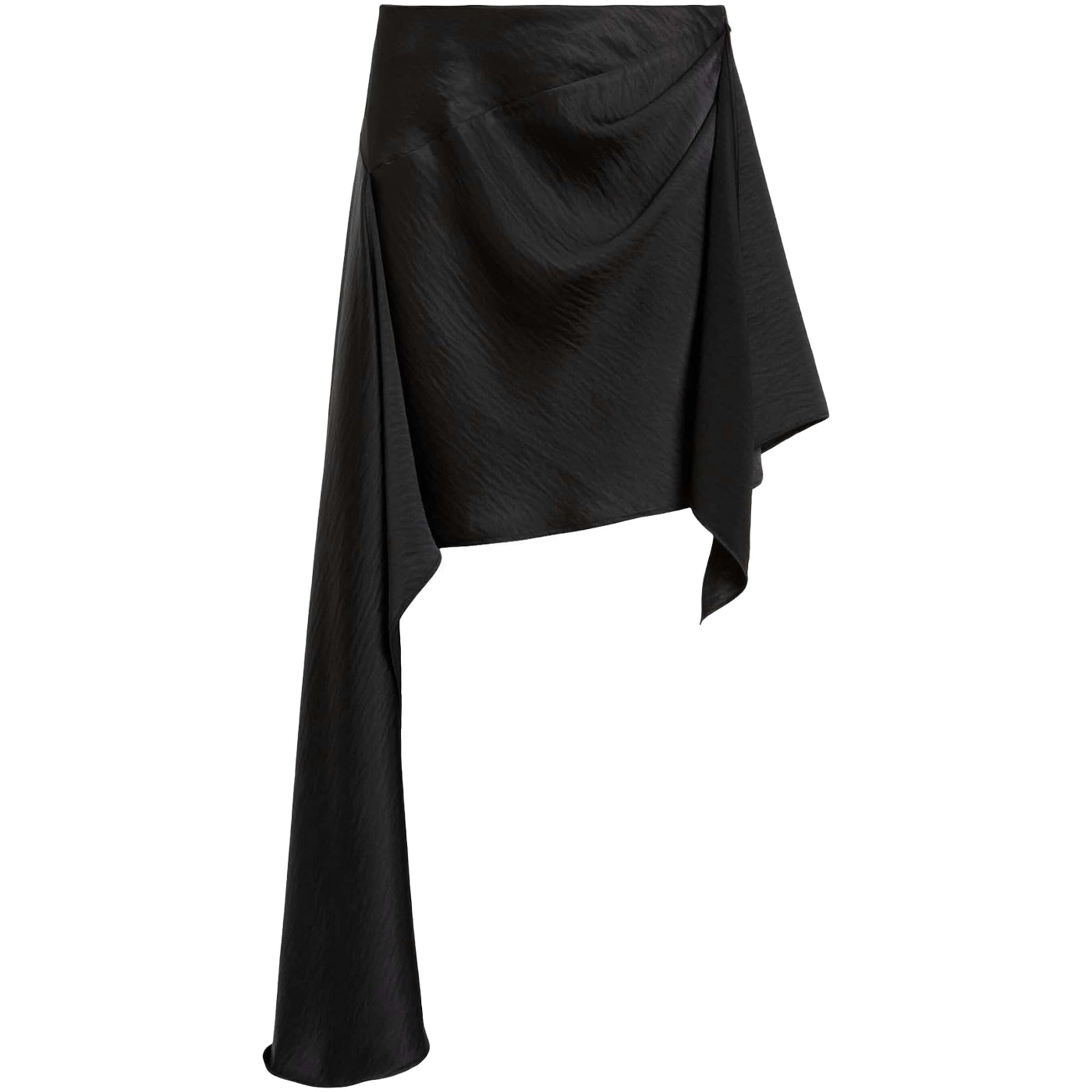Black Satin Sami Skirt