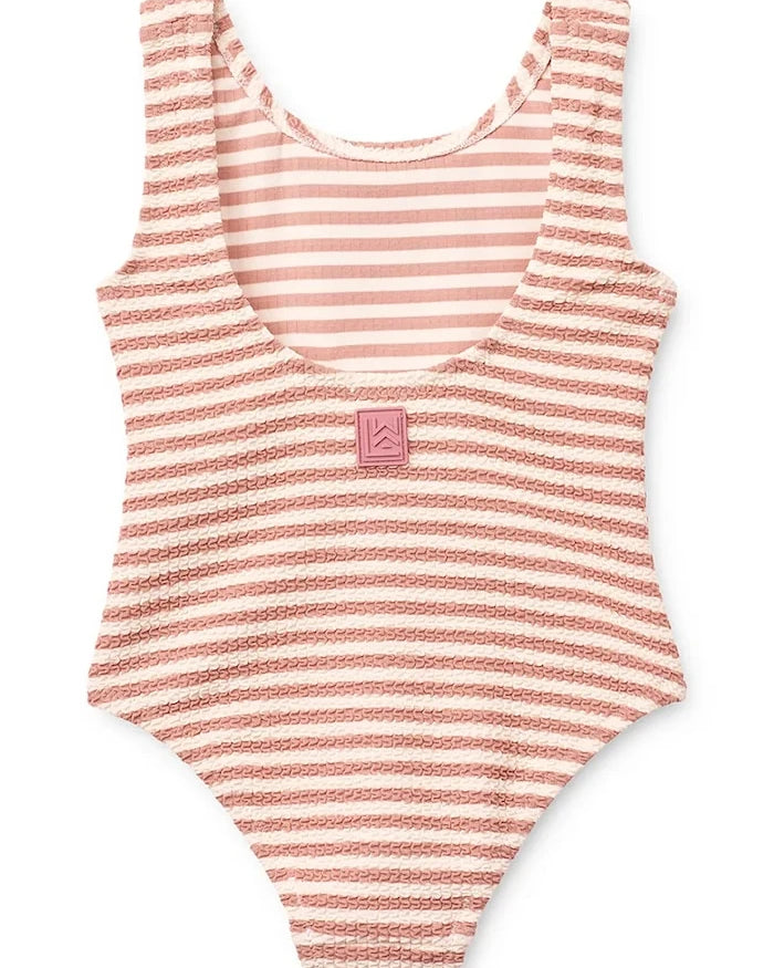 Liewood Çocuklar İçin Tek Parça Mayo Bianco Stripe Swimsuit