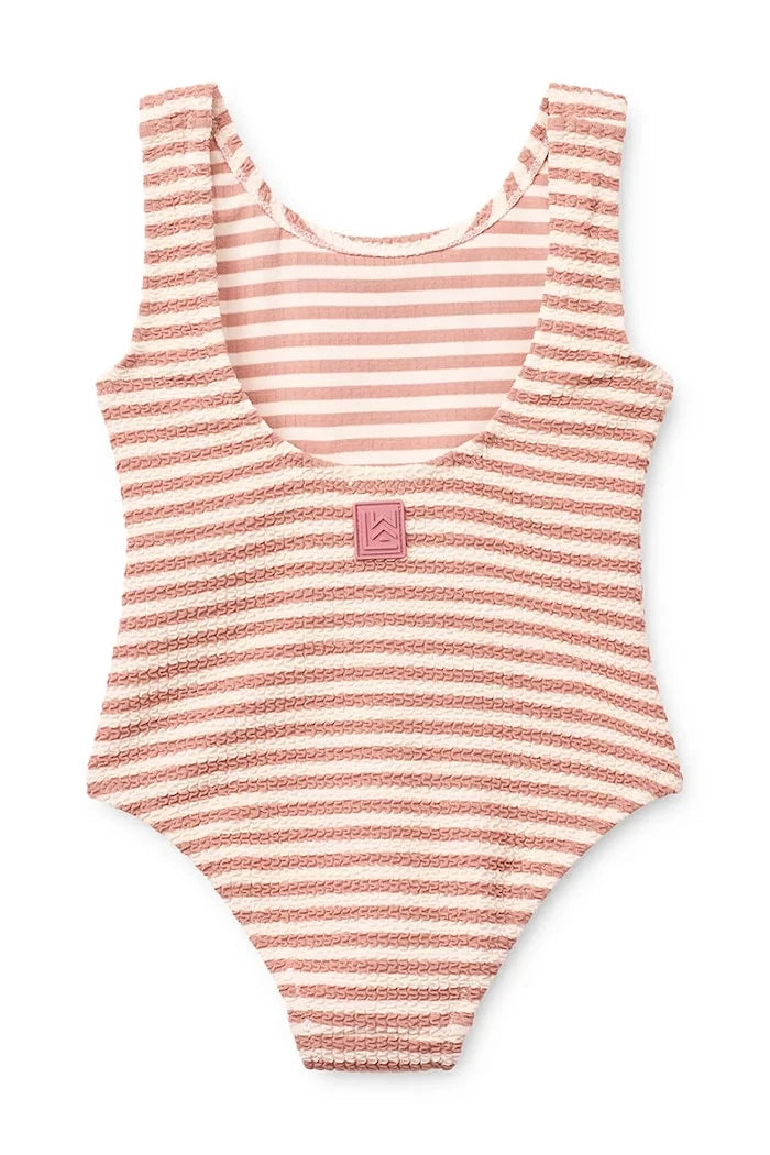 Liewood цял бански за деца Bianco Stripe Swimsuit