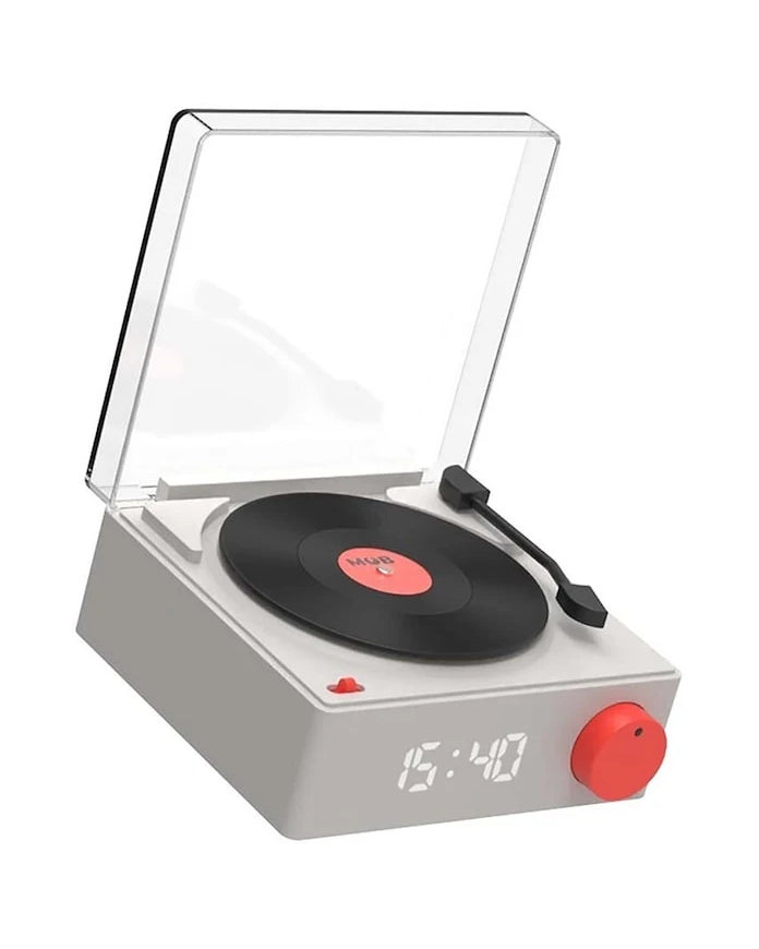 Hoparlörlü Alarm Saati MOB Gramofon
