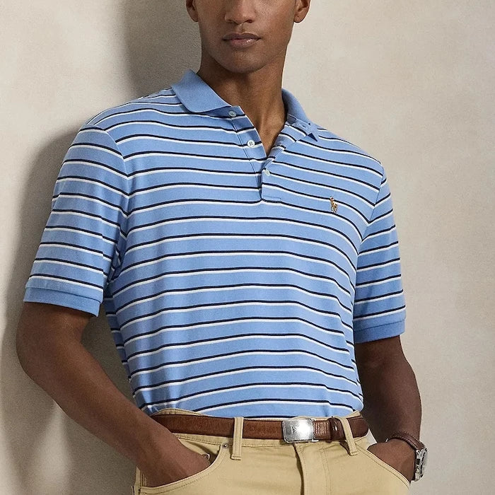 Памучна тениска с яка Polo Ralph Lauren