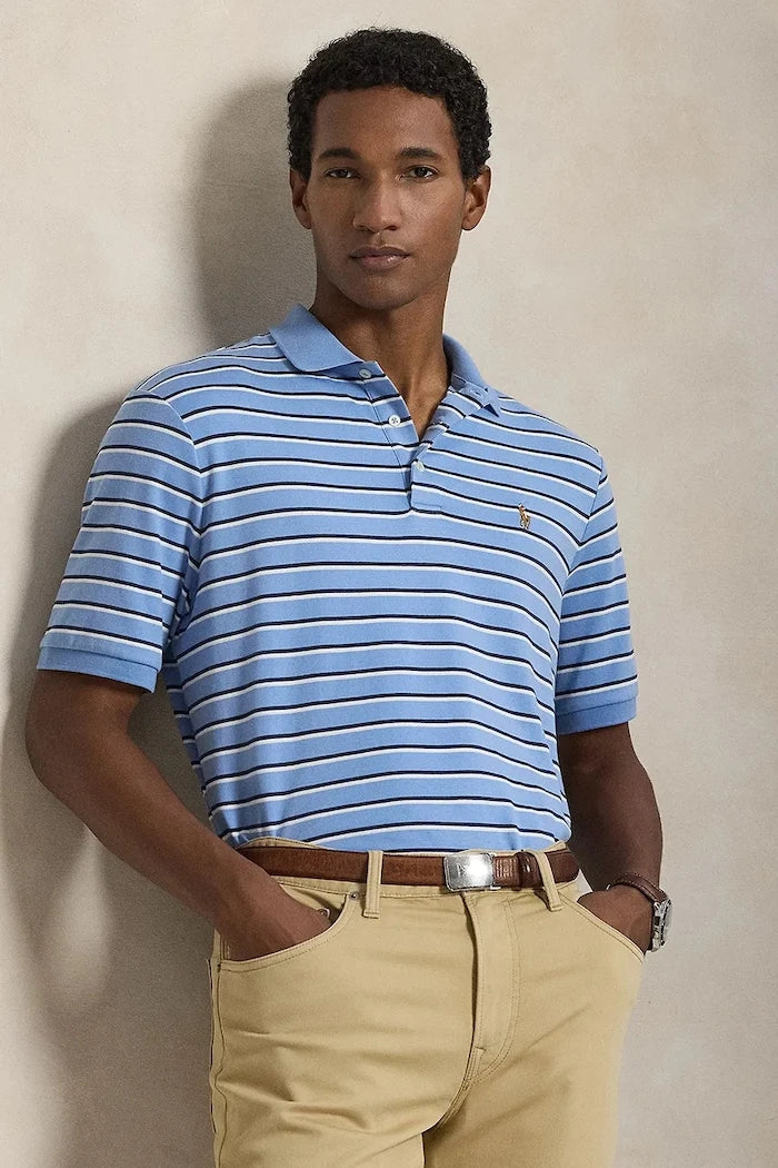 Памучна тениска с яка Polo Ralph Lauren