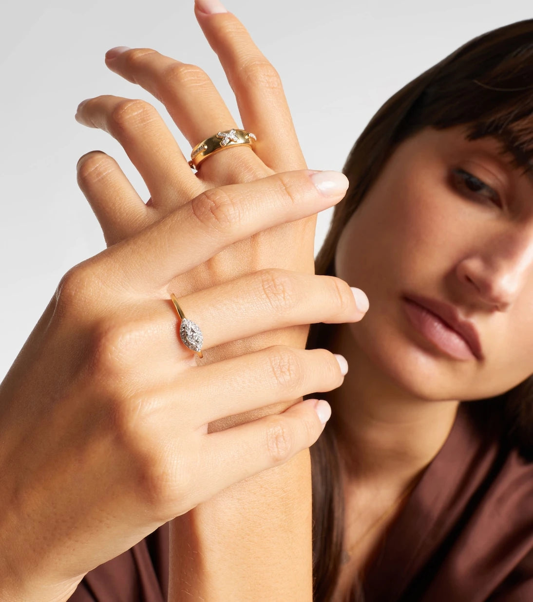 Stone and Strand - Muse 10kt gold ring with diamonds