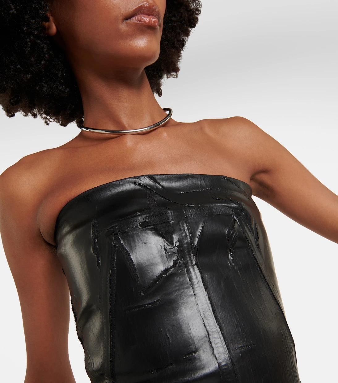 Rick Owens - Coated denim bustier