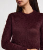 Max Mara Red Mohair-Blend Sweater