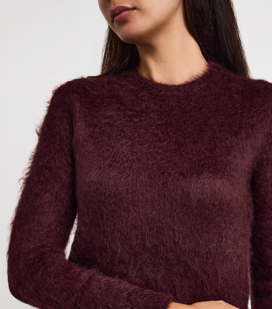 Max Mara Red Mohair-Blend Sweater