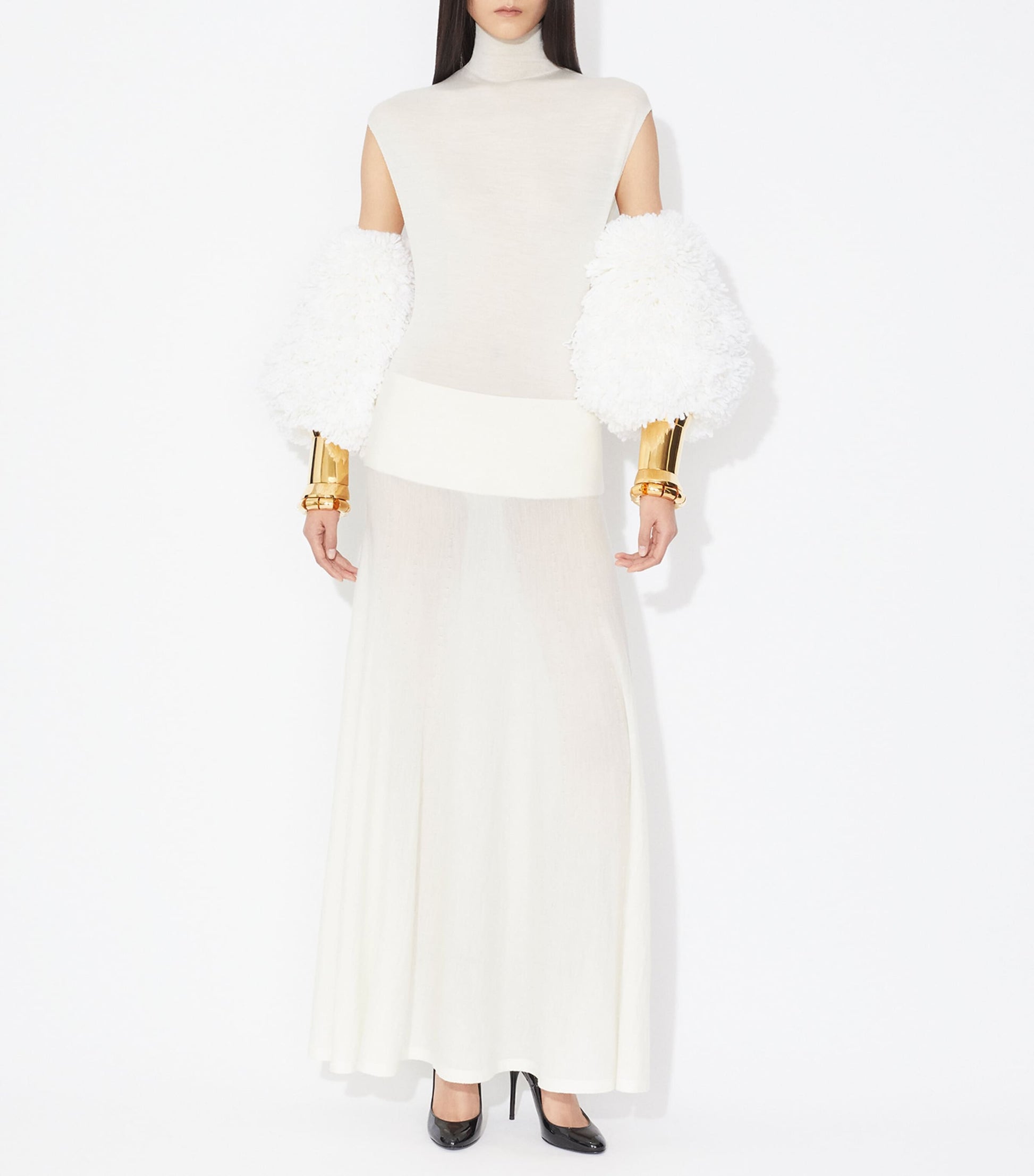 Alaïa White Cap-Sleeve Bodysuit