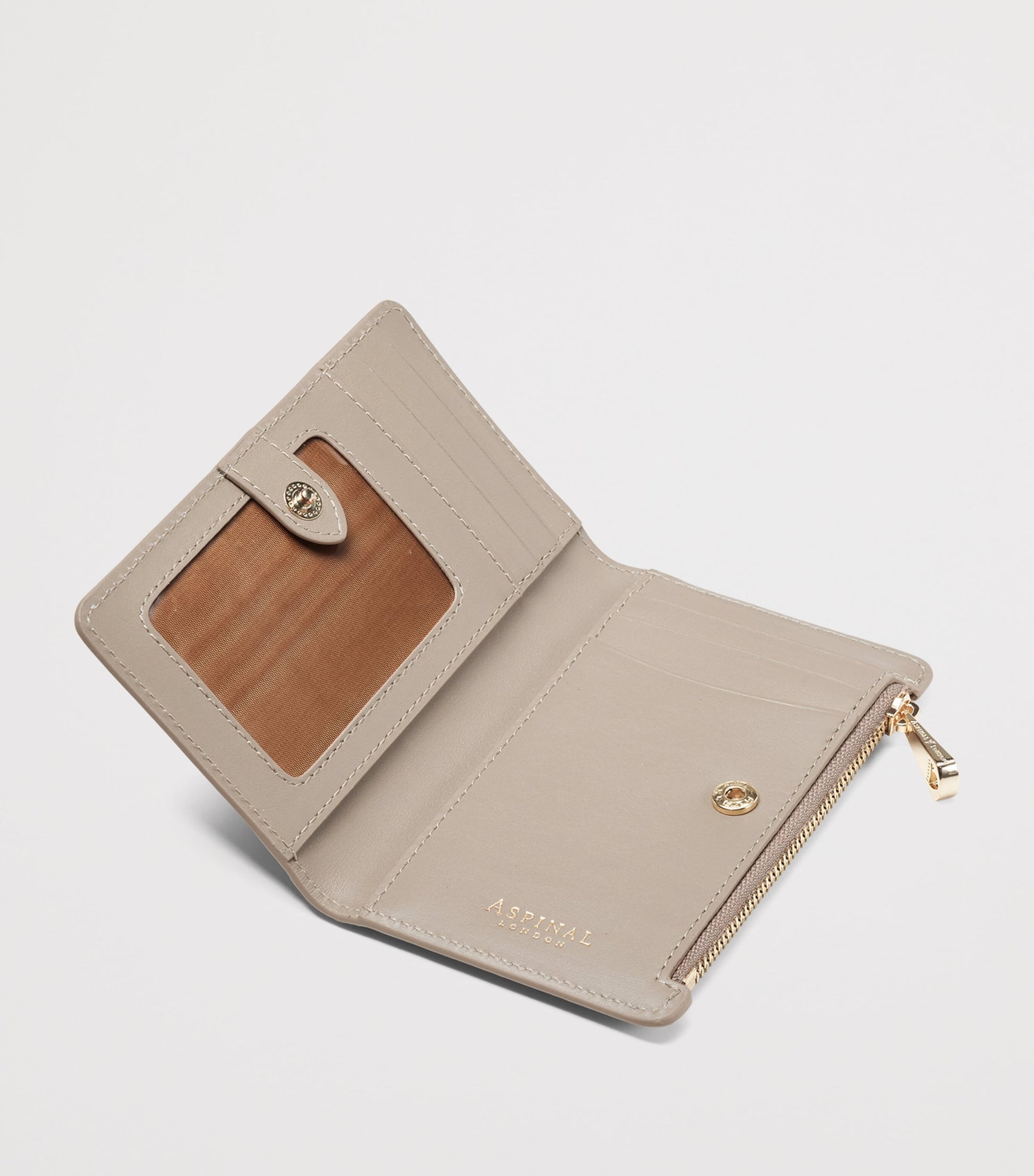 Aspinal Of London Neutral Small Leather Mayfair Purse