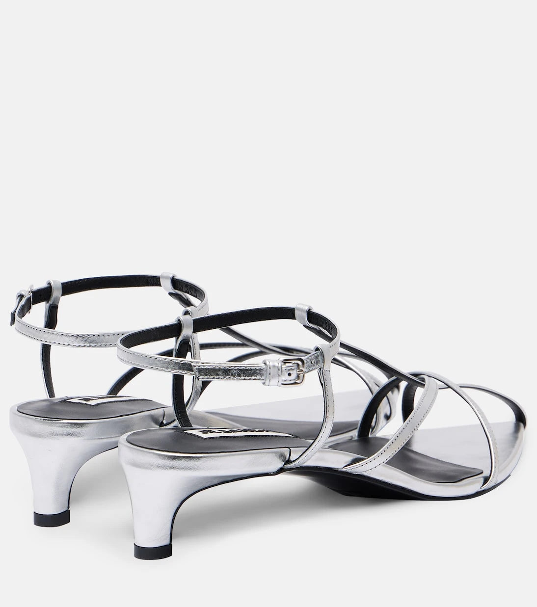 Jil Sander - Metallic leather sandals