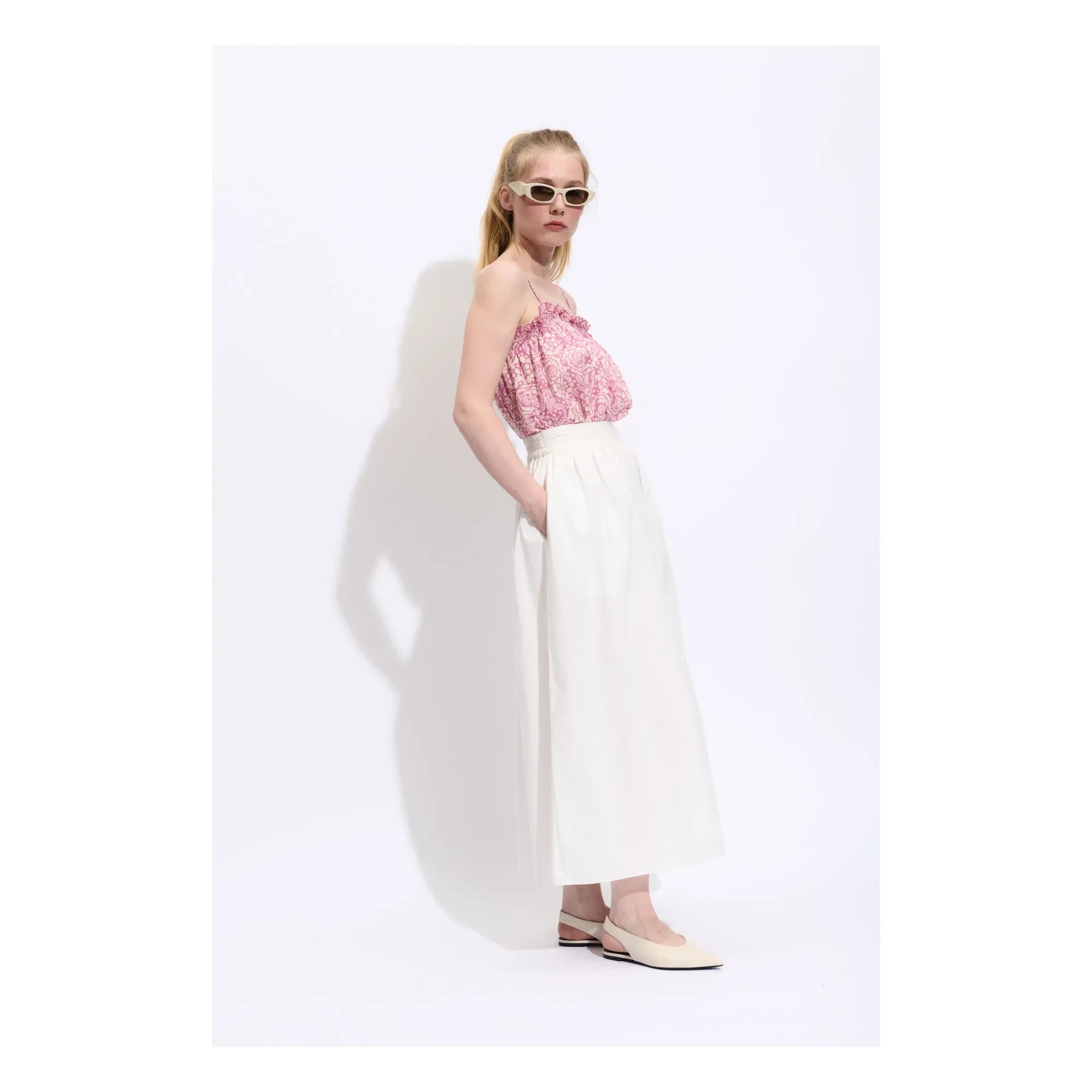 BELLEPIECE - Claude Coton skirt | White