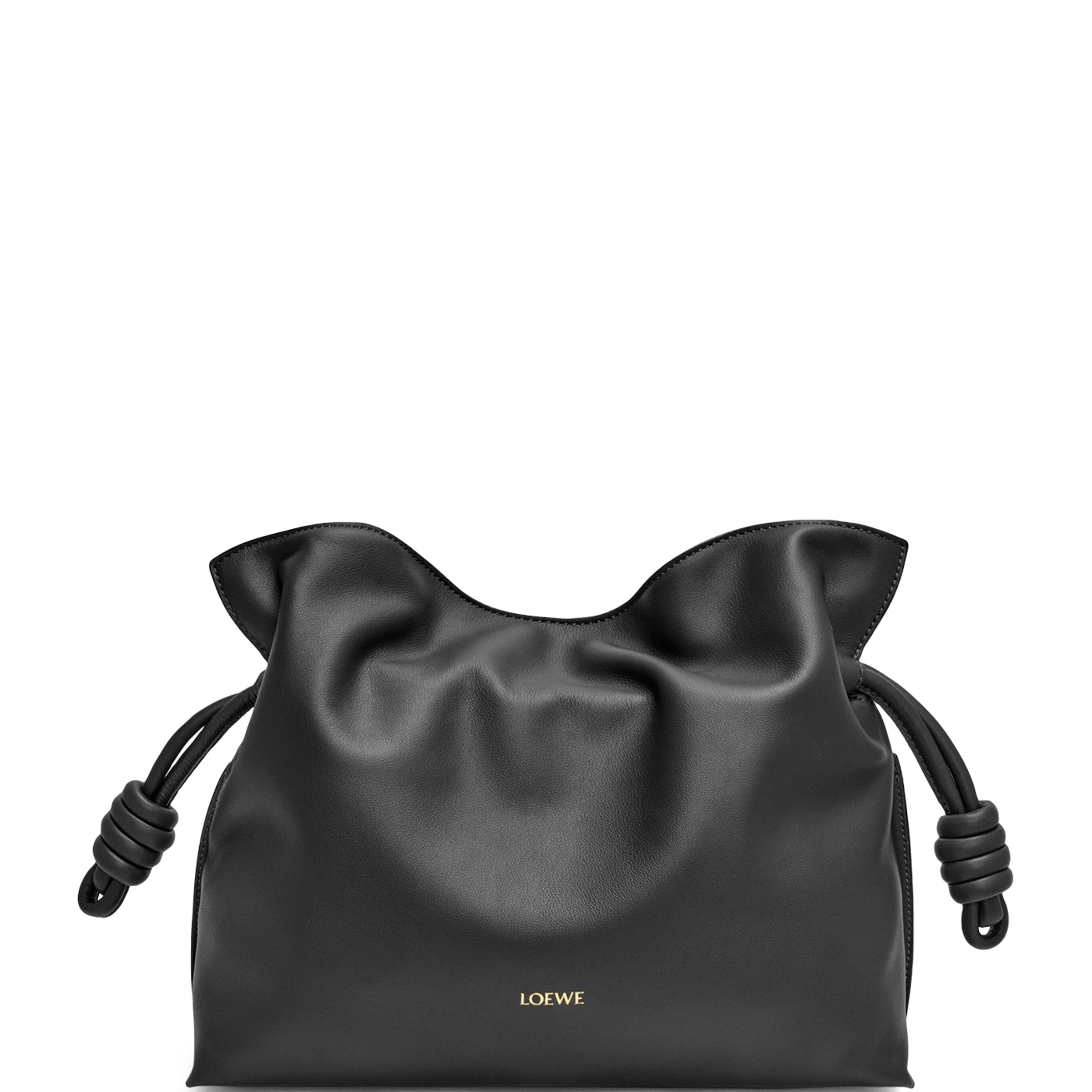 Black Leather Flamenco Purse