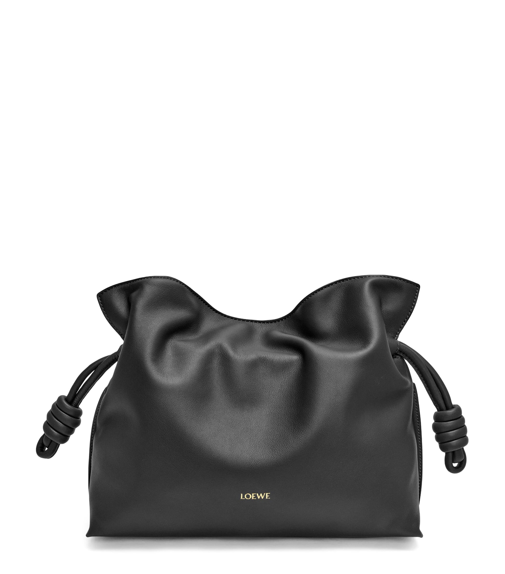 Black Leather Flamenco Purse