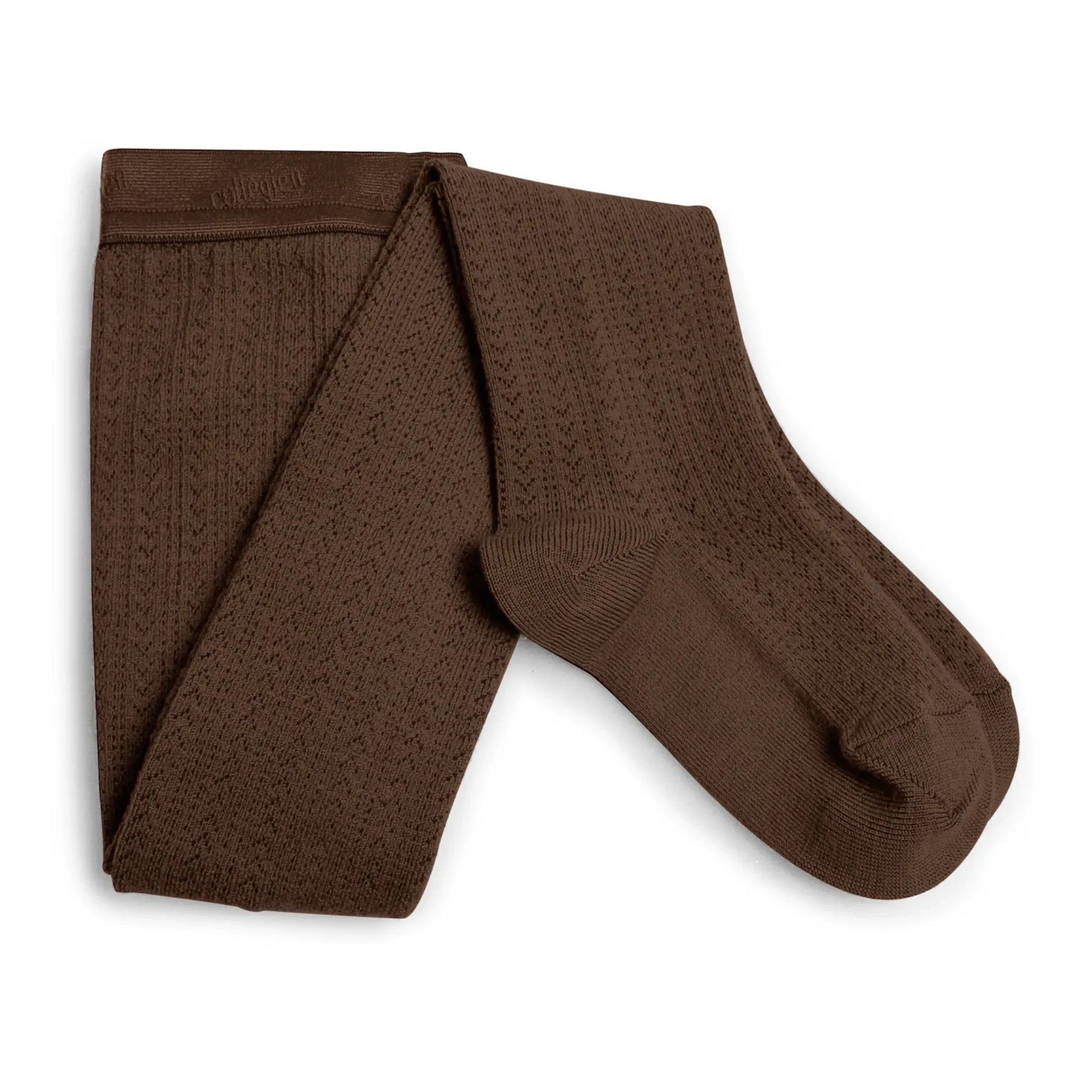 Collégien - Angélique merino wool tights | Chocolate