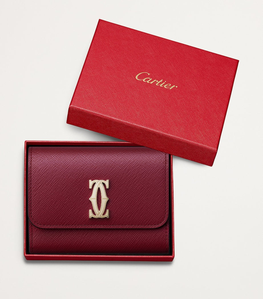 Cartier Red Mini Leather C de Cartier Wallet