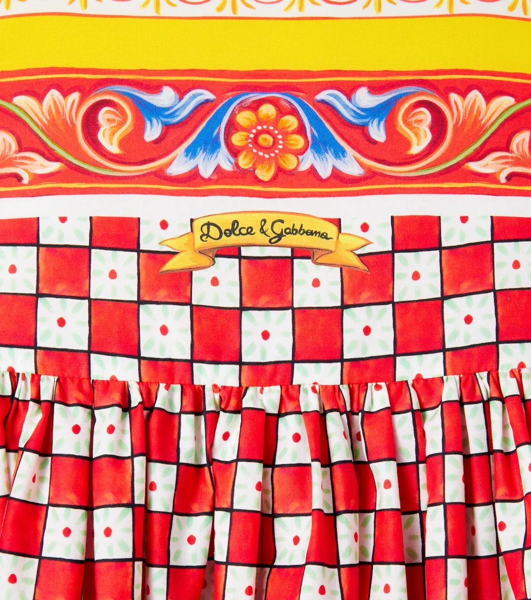 Dolce&Gabbana Kids - Taormina checked cotton dress