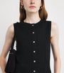Vince Black Sleeveless Button-Up Top
