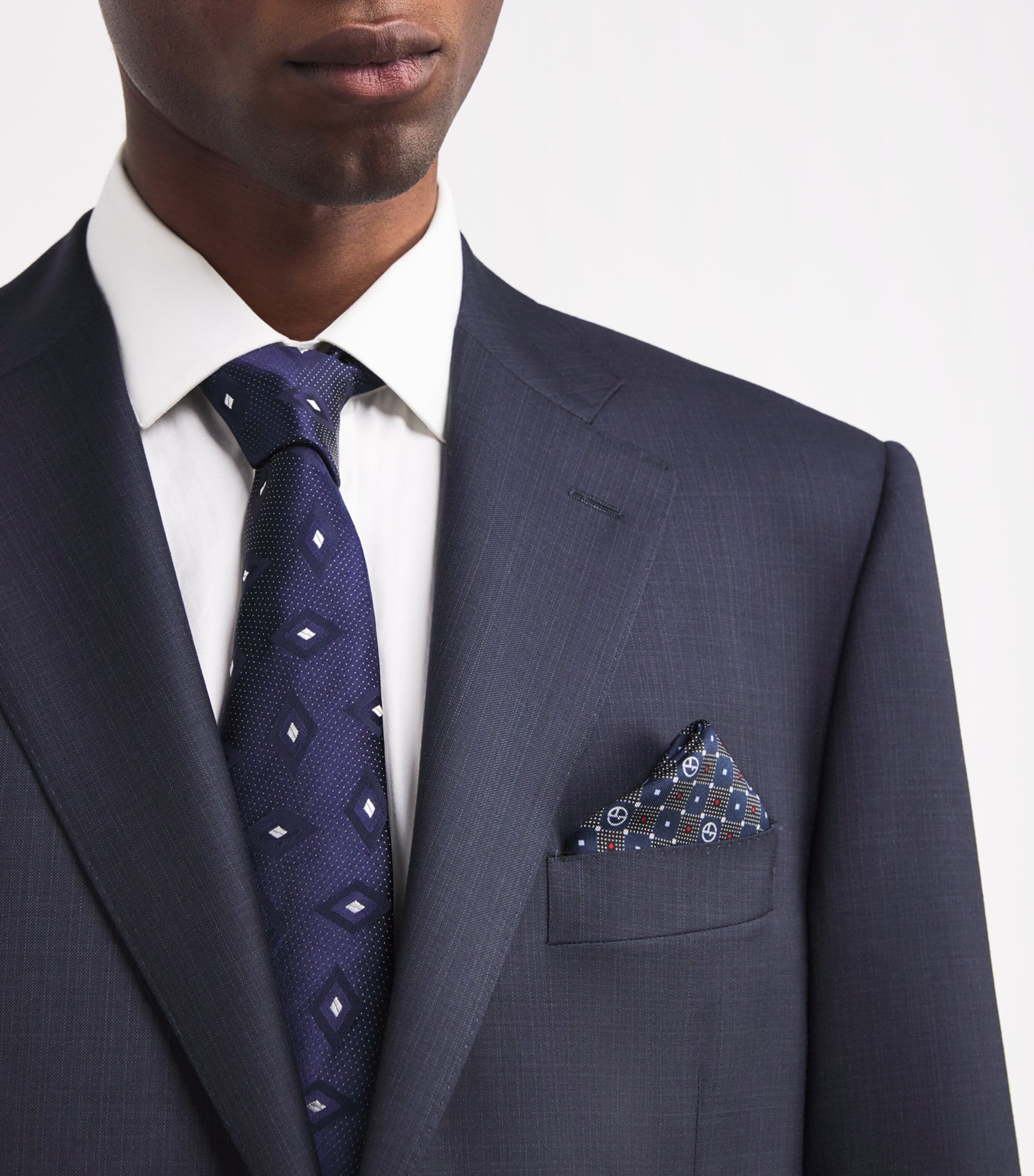 Giorgio Armani Silk Monogram Pocket Square