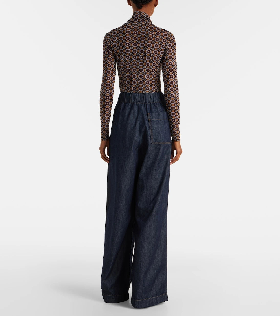 Dries Van Noten - Pleated high-rise wide-leg jeans