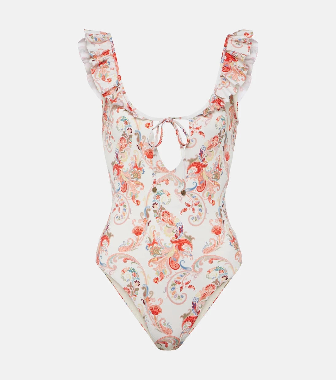 Etro - Ruffled paisley swimsuit