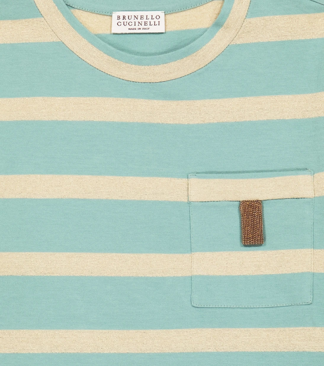 Brunello Cucinelli Kids - Striped cotton-blend T-shirt