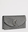 Christian Louboutin Black Loubi54 Leather Rhinestone Clutch Bag