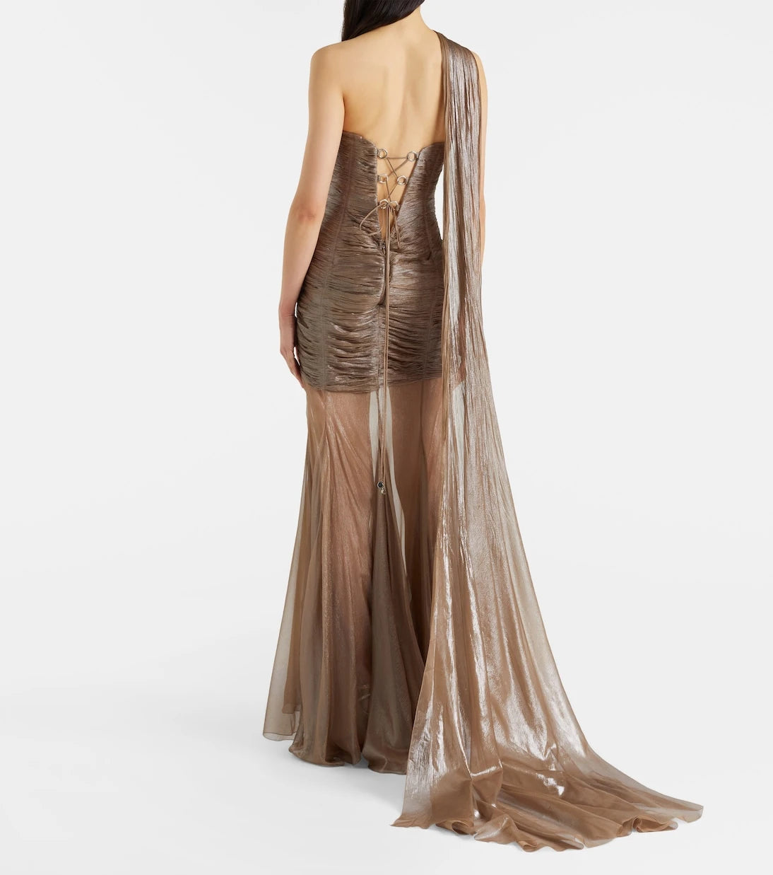 Maria Lucia Hohan - Marimar one-shoulder silk bustier gown
