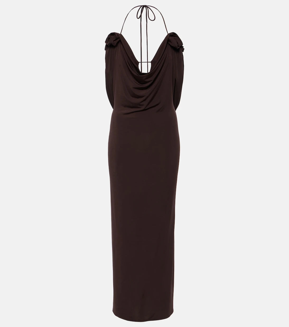Magda Butrym - Floral-appliqué draped midi dress