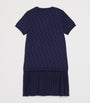 Emporio Armani Kids Navy Logo Jacquard Mini Dress (4-14 Years)