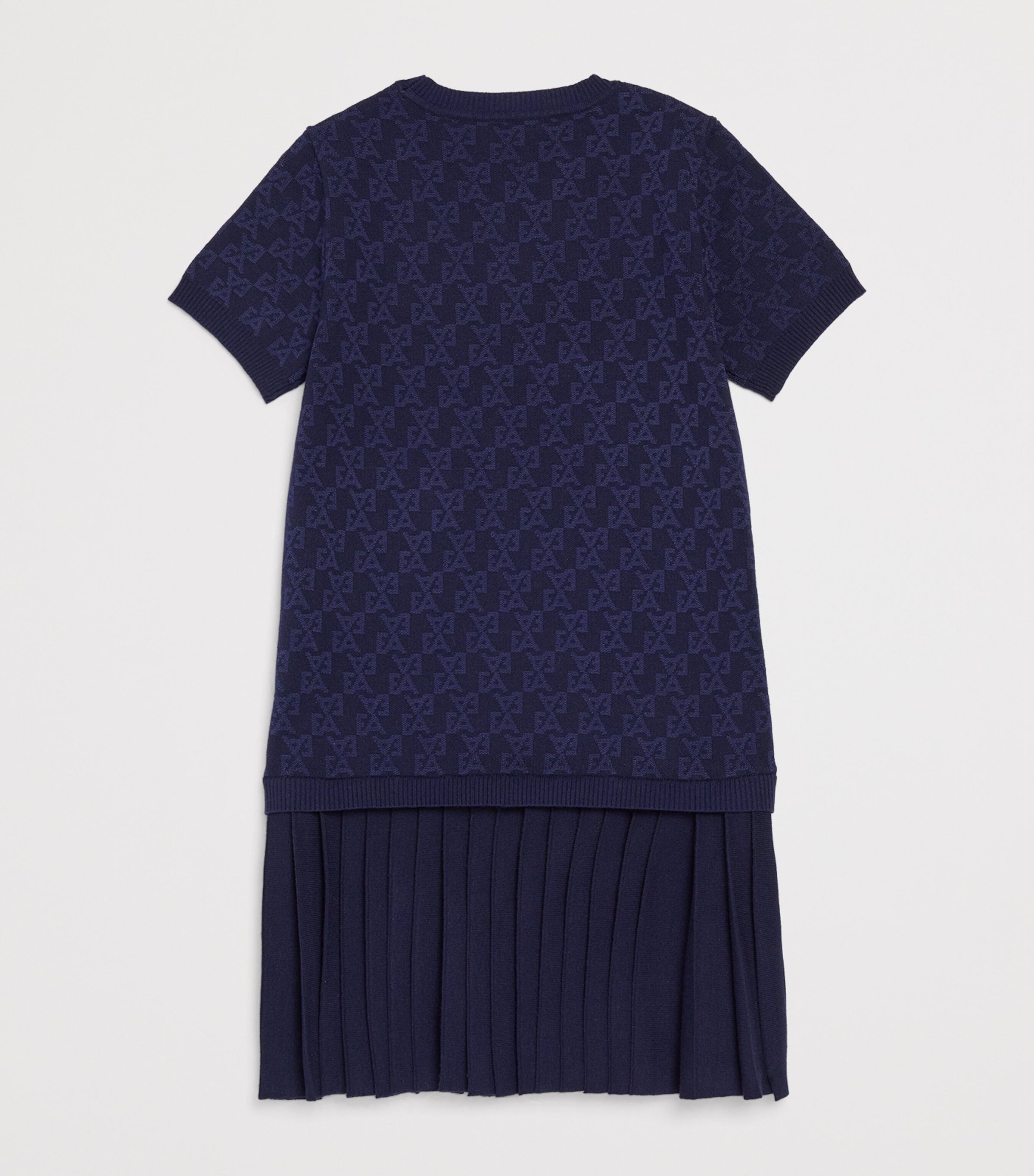 Emporio Armani Kids Navy Logo Jacquard Mini Dress (4-14 Years)
