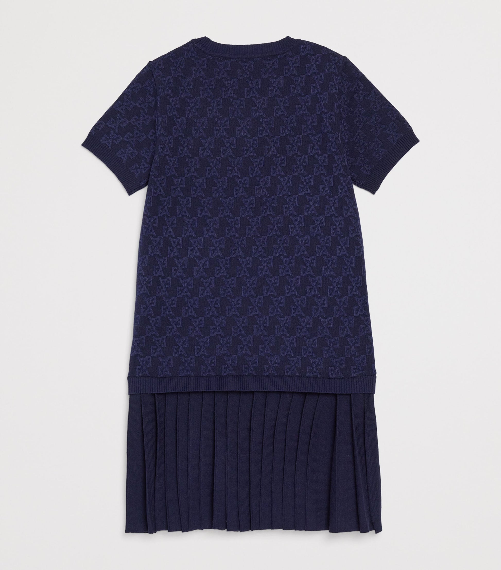 Emporio Armani Kids Navy Logo Jacquard Mini Dress (4-14 Years)