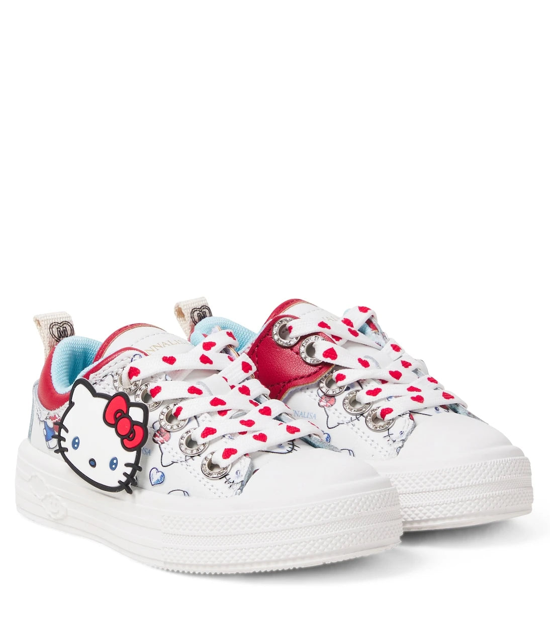 Monnalisa - x Hello Kitty leather-trimmed sneakers