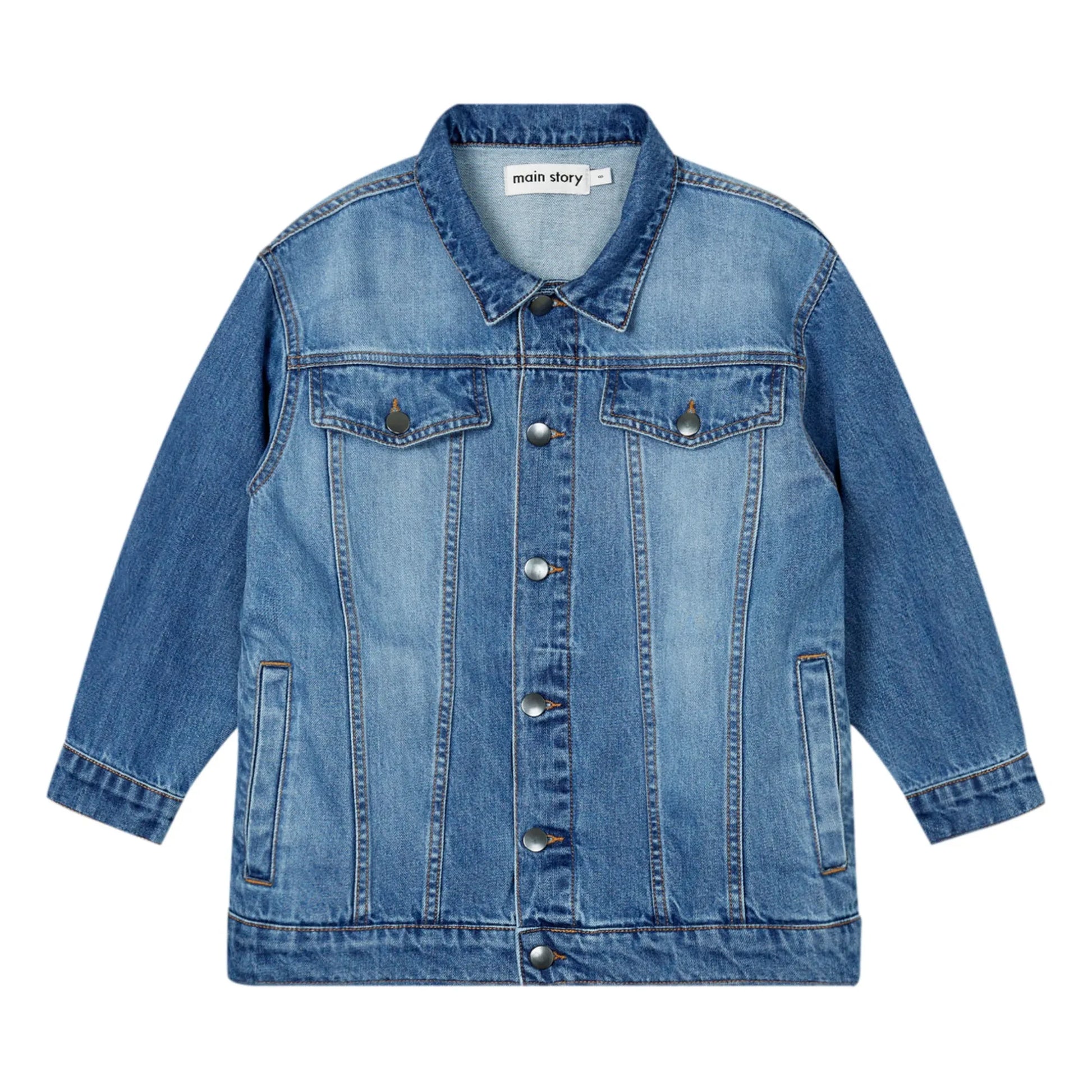 Main Story - Organic Cotton Denim Jacket | Washed blue